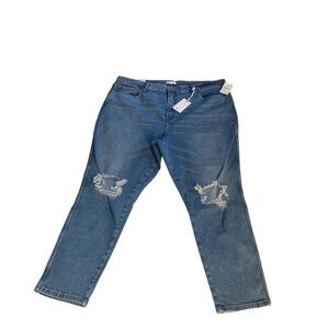 GOOD AMERICAN GOOD CURVE SKINNY CROP NWT | SZ 22